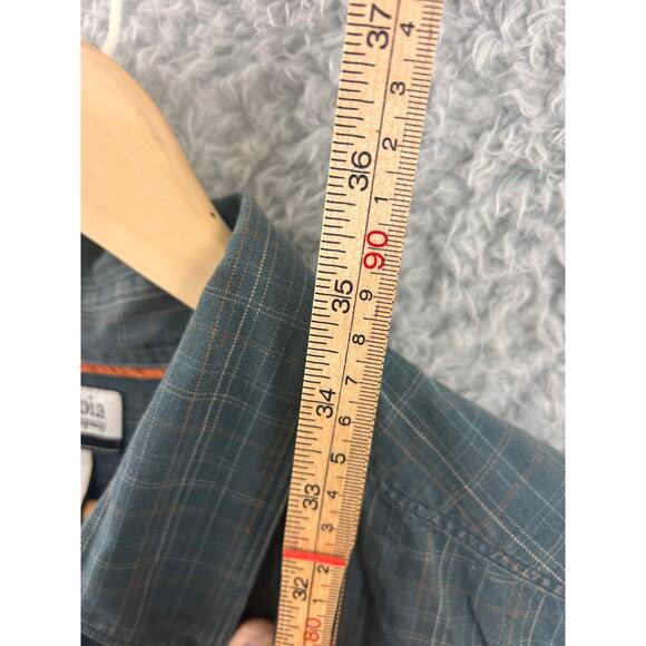 Columbia Plaid Button Down Shirt Men’s 2XT Tall Long Sleeve Green Cotton – Flaws - Picture 6 of 10